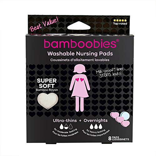 Bamboobies Nursing Pads for Breastfeeding Reusable Breast Pads