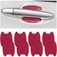 thumbnail image 1 of HSHDLDF 8PCS Car Door Handle Sticker, Carbon Fiber Anti-Scratches Car Door Cup Protector, Non-Marking Auto Door Handle Protective Film, Self-Adhesive Door Side Paint Protector for All Cars (Wine Red, 1 of 6