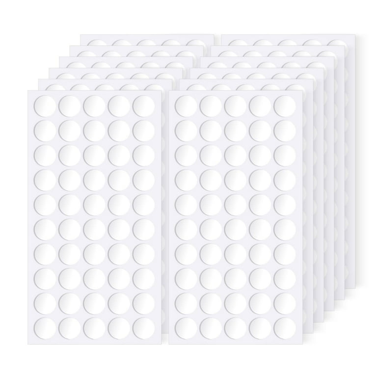 0.4 Double Sided Adhesive Dots, 350 Pack Clear Sticky Tack Round Putty