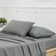 thumbnail image 6 of Pillowcases 2 Pack Standard/Queen Embroidered Super Soft Brushed Microfiber Solid - Grey, 6 of 8