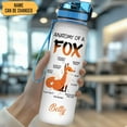 thumbnail image 2 of Personalized Fox Lovers 32 Oz 1Liter Motivational Water Bottle, Anatomy Of A Fox Custom Name Water Bottle With Time Marker, Animal Lover Gifts For Women Girl On Birthday, Mother Day's, 2 of 5