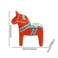 thumbnail image 4 of Dualoai Guan Yin Dala Horse Figurine Sculpture Feng Shui Collectible Female Buddha Dalecarlian Animal Ornament for Indoor Hallway Table Centerpieces Home Decor, 4 of 8