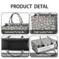 thumbnail image 1 of Large Capacity Tote Bag,Black Daisy Flower Checkered Pattern Handbag Fashion Luxury Tote Bag,15.7"x13"x 5.1" Inches,Laptop Compatible, 1 of 1