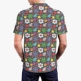 thumbnail image 4 of Balery Daisies Flowers Printed Men’s Short Sleeve Polo Shirt, Midweight Men's Shirt,Golf Polo shirts -Small, 4 of 9