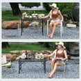thumbnail image 7 of Riedhoff Folding Camping Table 35 x 24", with Adjustable Height 16" to 25", Black, 7 of 7