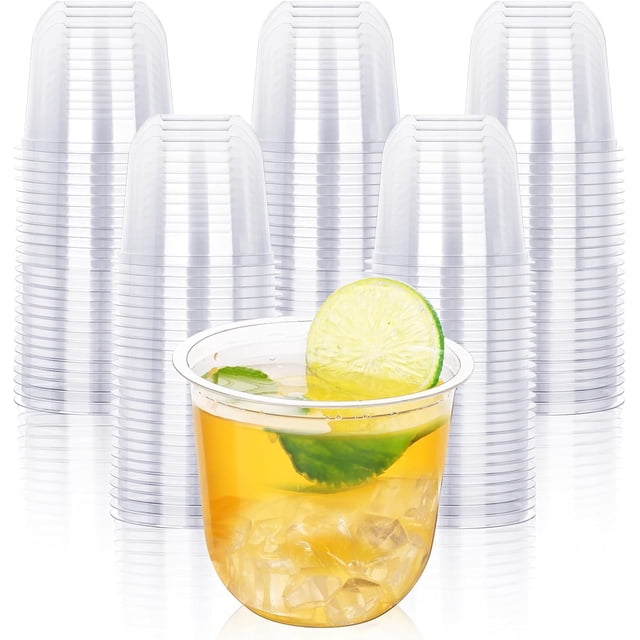 Vasos desechables sin tallo KesaPlan, 355 ml, cristal, 100 unidades