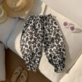 thumbnail image 2 of oqasdz Girls Pants Floral Print Casual Long Comfortable Breathable Outdoor Clothes Toddler Kids Mosquito-proof Pants Size 4 Y-5 Y, 2 of 3