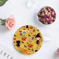 thumbnail image 4 of FMSHPON Halloween Party Set of 8 Round Coaster for Drinks, Absorbent Ceramic Stone Coasters Cup Mat with Cork Base for Home Kitchen Room Coffee Table Bar Decor, 4 of 6