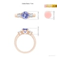 thumbnail image 6 of ANGARA Natural 1.45 ct Tanzanite and Diamond Three Stone Engagement Ring in 14K Rose Gold for Women (Size-7mm) | December Birthstone, Anniversary, Jewelry Gift for Women | Natural Tanzanite Ring, 6 of 10