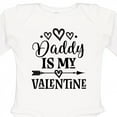 thumbnail image 4 of Inktastic Daddy is My Valentine Holiday Girls Long Sleeve Baby Bodysuit, 4 of 5