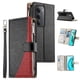 thumbnail image 5 of Funda cartera GANGXUN para Xiaomi Redmi 15 5G , cuero PU con tarjetero, cremallera, correa de mano, soporte y protección 721°, 5 of 6