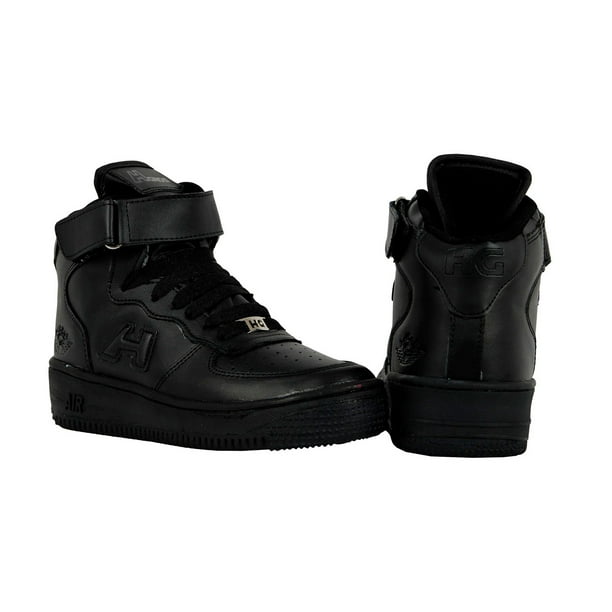 Tenis Bota NEGRO Escolares Air Piel Cosido Comodo Urbano HGROS M