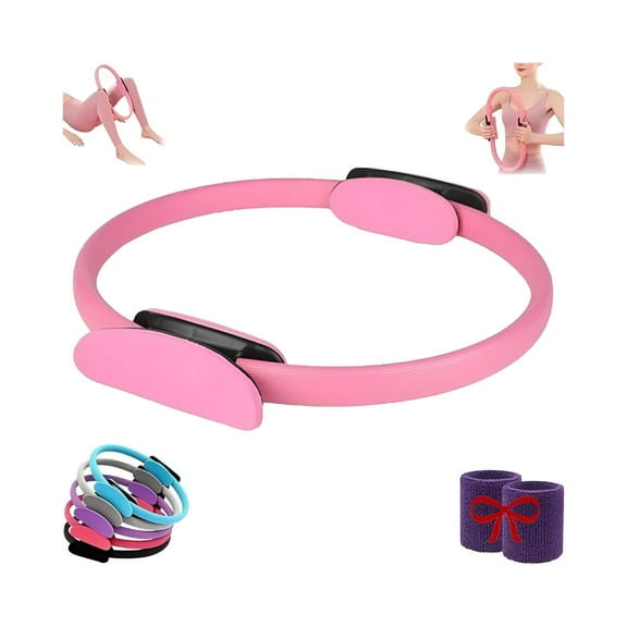BESTSKY Pilates Ring for Women 15 Inch Magic Circle Pilates Ring Set Pilates Circle Ring with Padded Handles Yoga Rings Pilates Circle Lightweight Pilates Rings Fitness Circle Pilates Ring Circle