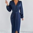 thumbnail image 6 of PFRNLF Dresses for Women ,Womens Long Sleeve Wedding Guest Dress V Neck Cocktail Church Maxi Dresses, 6 of 8
