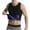 Blue, variant on Women's Sauna Suit Short Sleeve Zipper Slimming Waist Jumpsuit Full Body Shaper Workout Gym Top