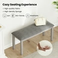 thumbnail image 6 of Gymax Set Of 2 Upholstered Bedroom Bench w/Padded Seat & Solid Wood Legs for Dining Room, 6 of 9