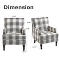 thumbnail image 4 of Leumius Modern Accent Chair with Wood Legs,Vintage Upholstered Armchair Single Sofa Chair Reading Accent Chair for Living Room Bedroom Office,Antique Grey, 4 of 4
