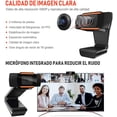 thumbnail image 3 of 1080P HD Cámara Web, Webcam PC con Microfono,Cámara de Computadora USB con Micrófono Dual Integrado para PC Mac Portátil de Computadora,Cámara para Laptop de Reducción de Ruido para Skype Facebook, 3 of 6