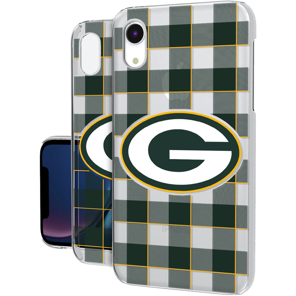 Green Bay Packers iPhone Clear Case with Plaid Design