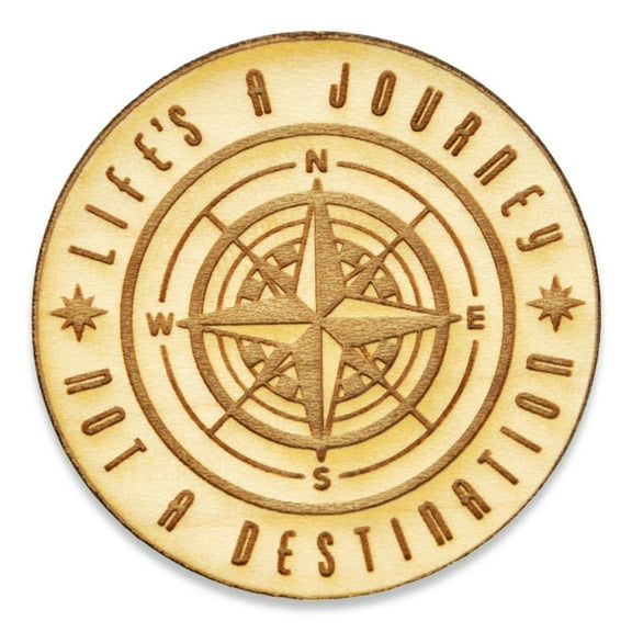 PinMart Life is A Journey Wood Pin