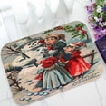 thumbnail image 1 of YUSDECOR Children Building Snowman Merry Christmas Home Decor Floor Mat Area Rug Doormat Size 15.7x23.6 Inches, 1 of 1