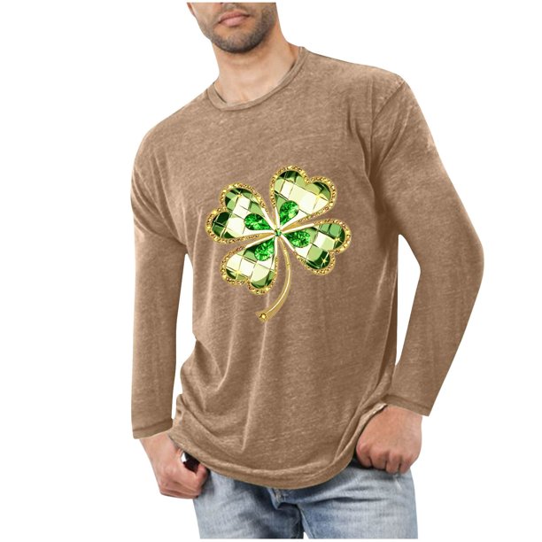 Blusas y camisas de manga larga con cuello redondo para hombre, deportivas, fitness, hogar, pijamas navideños estampados, camiseta de manga larga con cuello redondo, blusa de poliéster para hombre