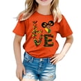 thumbnail image 3 of Girls T Shirts Empowering Graphic Tee Black History Month Inspirational Top Girls Tops Orange 6-7 Years, 3 of 5