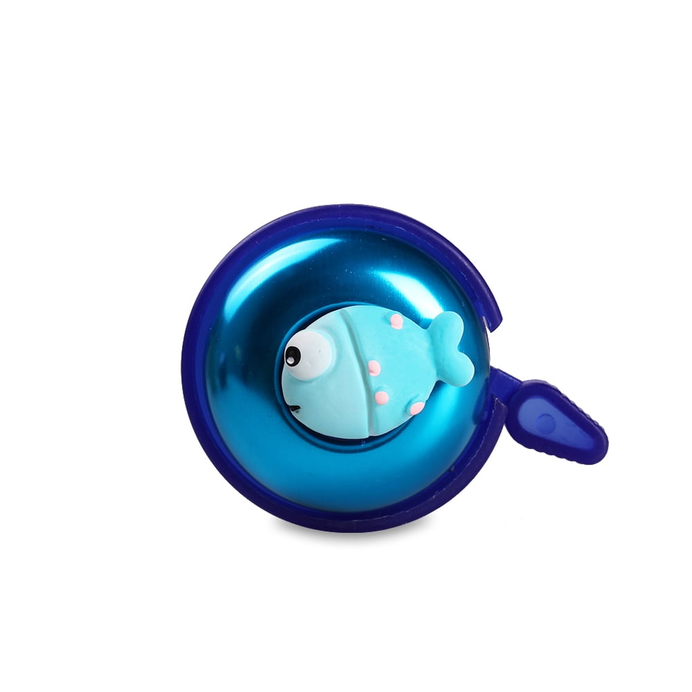 Mini-Factory Bike Bell for Kids, Bicycle Handlebar Cute 3D Blue Fish Pattern Children's Bike Safe Cycling Ring Horn for Boy - Blue Fish