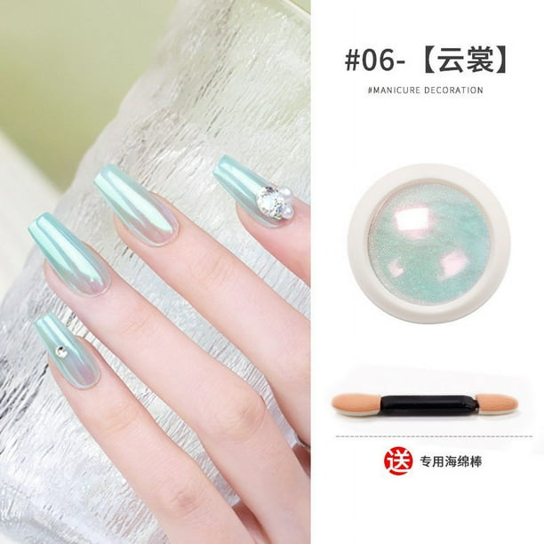 Xihbxyly Polvos Sky Mirror, Acabado Transparente Deslumbrante con Efecto Hielo, Fórmula Duradera Que No Se Descascara, Fácil Aplicación para Un Arte de Uñas Espectacular, Ideal para Ocasiones Especia