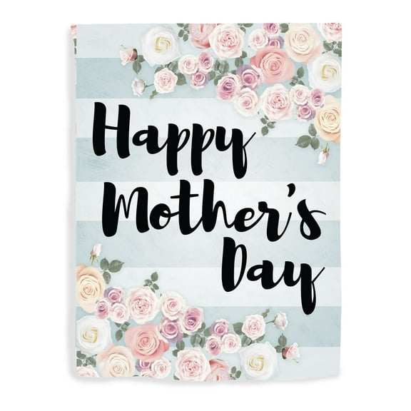 ThisWear Mothers Day Decor Flowers Mothers Day Flag Happy Mothers Day House Flag Vertical House Flag Floral