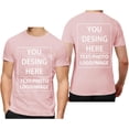 thumbnail image 1 of Custom T Shirts for Men Custom T Shirts Design Your Own Personalized T Shirts Customized Tee Gifts Add Photo Logo Text, Pink, X-Large, 1 of 7