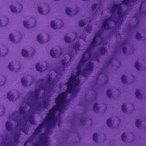 Purple Minky Dot Fabric, 58/60 Inch Wide, 100% Polyester, Sold by the Yard