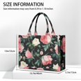 thumbnail image 3 of Large Capacity Tote Bag,Pioneer Flower Floral Print Pattern Handbag Fashion Luxury Tote Bag,15.7"x13"x 5.1" Inches,Laptop Compatible, 3 of 6
