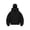 Black, variant on Unisex Balaclava Hoodie Warm Loose Hooded Jacket Zip-up Casual Jacket with Face Mask for Autumn Winter Outdoor Sports Street Wear