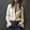Khaki womens fall winter tops a1, variant on Women's Fall Winter V Neck Long Sleeve Ruffle Zip Open Front Blouse Casual Solid Basic Tunic Tops for Women Trendy Cute Comfy Business Work Clothes, Black 2XL