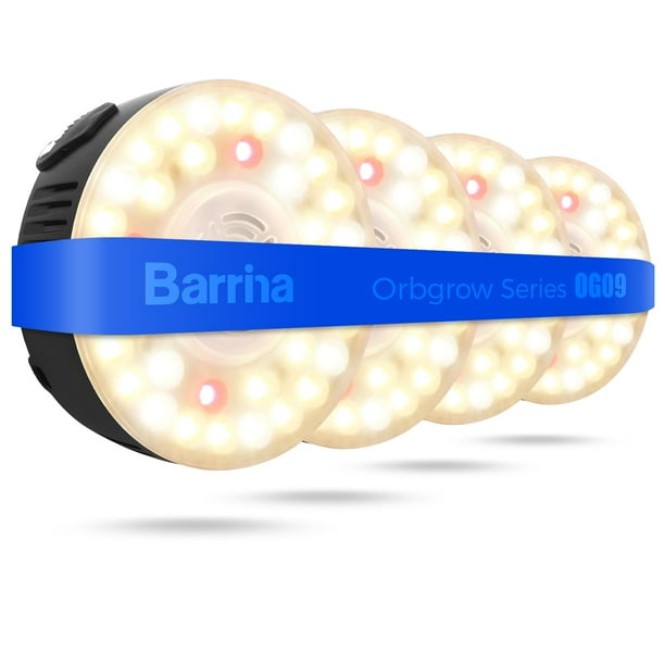 Luz de Cultivo LED Barrina OG09 36W Roja 660nm Espectro Completo Paquete de 4