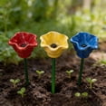 thumbnail image 3 of Handmade Ceramic Pollinator Watering Station Colorful Garden Butterfly & Bee Drinking Feeder Small Outdoor Yard Art Stake Bird Bath for Nature Lovers, 3 of 3