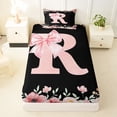 thumbnail image 3 of Erosebridal Princess Bow R Twin Sheet Sets, Spring Flower Bedding, 3pcs, 3 of 5