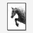 thumbnail image 3 of IDEA4WALL Framed Canvas Wall Art Abstract Black Horse Prints for Modern Home Decoration, 24"x36", 3 of 4