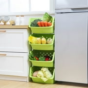 Yirtree Plastic Storage Baskets, Stackable