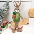 thumbnail image 4 of Long Leg Bunny Stretch Doll, Orange Green Fabric Rabbit for Easter Decor, Stretch Bunny Figurine for Home Table Display, 4 of 6