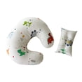thumbnail image 1 of Almohada de lactancia Sunnimix con funda extraíble dinosaurio blanco, 1 of 7