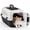 Black, variant on 23in Pet Carrier for Small Dogs Cats, Hard-Sided Crate with Top Front Doors, Airline Compliant, Black
