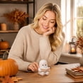 thumbnail image 3 of THOPBPRK Cute White Ghost Halloween Party Decoration, 3.15Inch Miniature Plastic Figurine for Desktop and Tabletop, Fun Home Accents for Seasonal Celebrations, 3 of 7