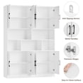 thumbnail image 2 of Homfa 8 Door Pantry Cabinet with Adjustable Shelves，71”H Storage Cabinet with Open Cubes for Kitchen, Dining Room, White, 2 of 7