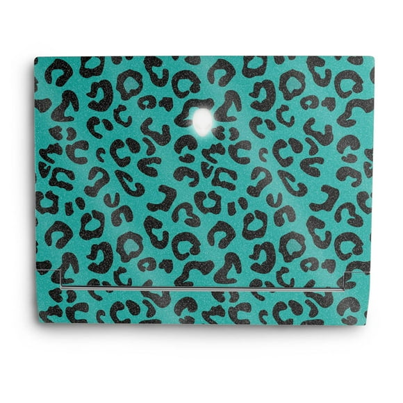 Teal Leopard Glossy Glitter Wrap Kit for Alienware X14 2022 - Protective, Durable, High-Gloss Finish - Easy to Apply - Made in the USA