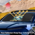 thumbnail image 4 of KUIFORTI Car Sun Shade Camping SUV Truck Accessories, Universal Car Window Screens for Traveling, Beach, Reflective Fabric Blocks UV Rays and Sun, Let's Go Camping Under The Staris, 4 of 6