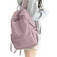 thumbnail image 1 of Xiao Hua Mochila escolar para mujer, ligera, impermeable, para viajes, para portátil de 15,6 pulgadas, color morado, 1 of 4
