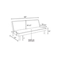 thumbnail image 2 of Bailu Convertible Futon Sofa Bed with 3 Adjustable Positions Modern Sleeper Couch Sofabed, Light Coffee, 2 of 6