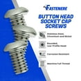 thumbnail image 5 of Fastenere Button Head Socket Cap Screws - M8-1.25 x 12MM (25-pack) Stainless Steel 18-8, Full Thread, Plain Finish, Flat Point, ISO 7380 Metric Screw Set, Easy to Install w/ Allen Hex Socket Drive, 5 of 7